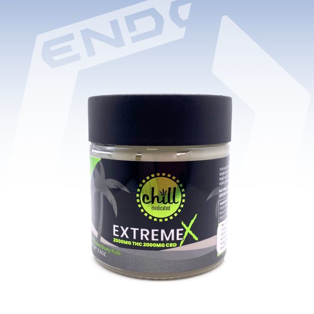 CHILL MEDICATED | MED: MEDICATED EXTREME X 1:1 THC:CBD BODY RUB | 2000MG