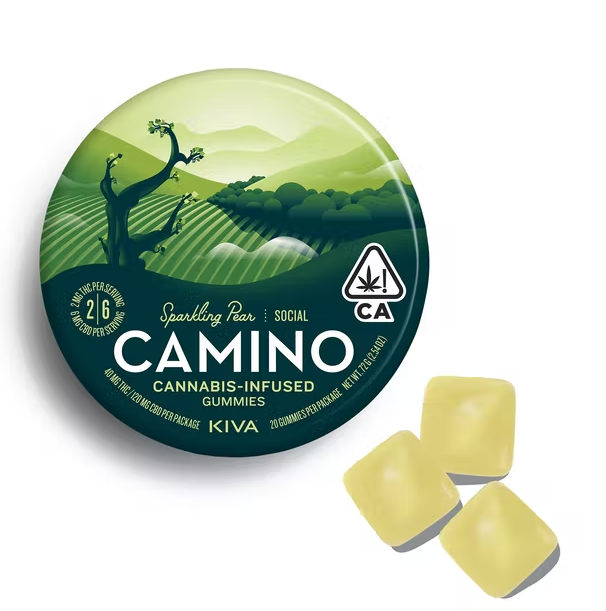 CAMINO | SOCIAL' SPARKLING PEAR 2:6 THC:CBD GUMMIES | 40MG