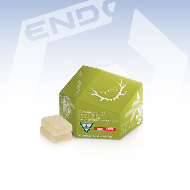WYLD | PEAR 1:1 THC:CBG GUMMIES | 200MG